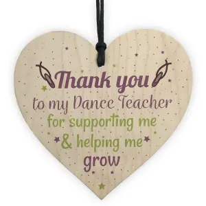 Red Ocean Dance Teacher Friendship Gift Handmade Shabby Chic Wooden Heart Sign Thank You Gift