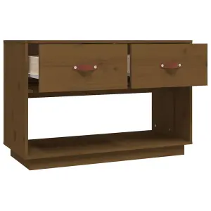 Berkfield TV Cabinet Honey Brown 90x40x60 cm Solid Wood Pine