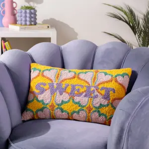 Heya Home Sweet Knitted Feather Filled Cushion