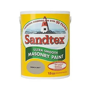 Sandtex Ultra Smooth Masonry Paint 5L - French Grey