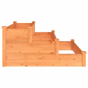 Berkfield Garden Raised Bed Brown 120x120x56 cm Solid Wood Fir