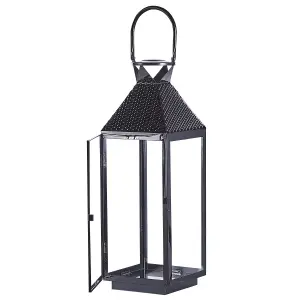 Beliani Modern Lantern BALI Metal Black