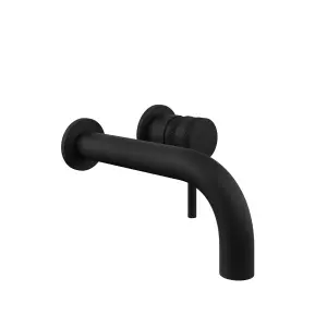 UK Home Living Avalon Core Wall Mounted Basin Tap Black