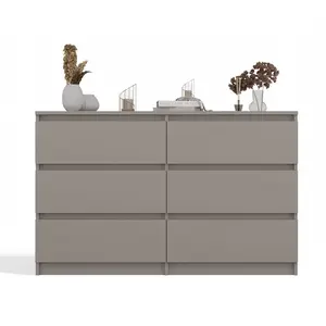 Olhouser 6 Drawer 120Cm W Double Dresser Grey