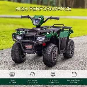 Tommy Toys Ride On Electric Quad Bike Green 12V