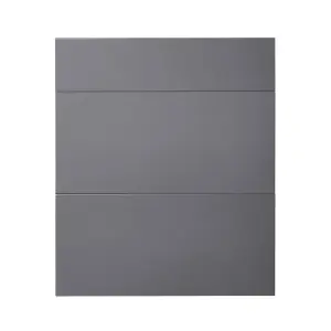 GoodHome Stevia Gloss anthracite Drawer front, Pack of 1 (H)715mm (W)597mm (T)18mm