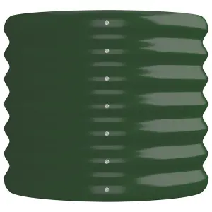 Berkfield Garden Planter Powder-coated Steel 152x40x36 cm Green