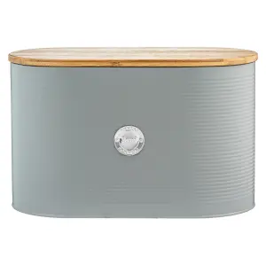 EHC Bread Bins for Kitchen, Bread Box with lid, Kitchen Storage Bin, Bread Container - 19.5 (D) x 34 (W) x  20.5 (H) cm, Grey