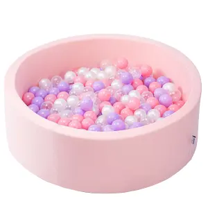 simpa Soft Foam Ball Pit with 200 Balls. Pink 90cm x 30cm