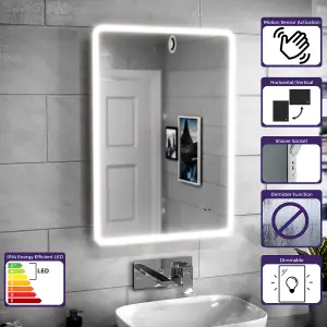 Nes Home 500 x 700mm Motion Sensor Bathroom LED Mirror Shaver Socket Demister