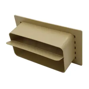 Kair 180mm x 95mm Rectangular Airbrick with Damper - Beige