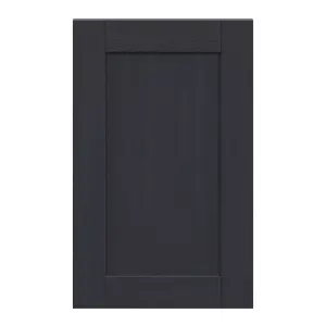 Alpinia Matt midnight navy wood effect Shaker Highline Cabinet door (W)450mm (H)715mm (T)18mm