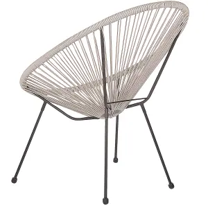 Garden Chair ACAPULCO II PE Rattan Light Grey