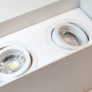 Luminosa Clark Double Spotlight 2xGU10 Surface Mounted White