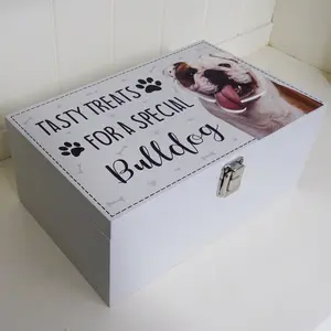 Bulldog Dog Treat Box Dennison Decorative Box