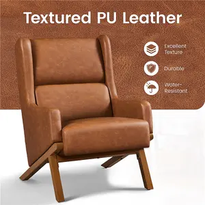 Yaheetech Oversized Upholstered Accent Armchair - Brown