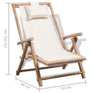 Berkfield Outdoor Deck Chair Bamboo