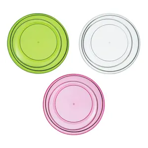 Interiors by Premier Durable Clear Plastic Small Summer Plate, Easy to Maintain Plastic Serving Plate, Lightweight Plastic Plate