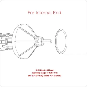 Sealey Internal & External 2-in-1 Deburring/Chamfer Tool Diameter 27mm - 86mm DB06