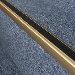 Anodised aluminium anti non slip stair edge nosing trim 900mm x 41mm x 26,6mm A44 gold