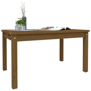 Berkfield Garden Table Honey Brown 82.5x50.5x45 cm Solid Wood Pine