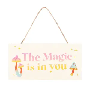 Something Different The Magic Is In You Hanging Sign White/Pink/Yellow (One Size)