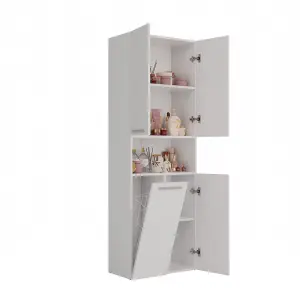 DK 1K Nel Bathroom Cabinet White