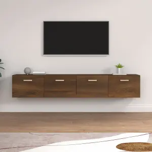 Berkfield Wall Cabinets 2 pcs Brown Oak 100x36.5x35 cm Engineered Wood