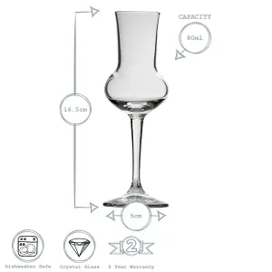 Bormioli Rocco - Restaurant Liqueur Glasses - 80ml - Pack of 6