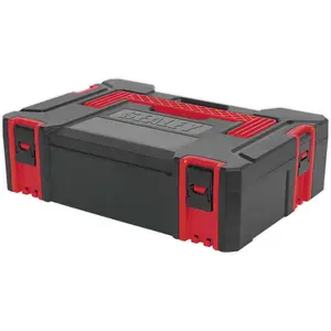 Versatile 445 x 310 x 130mm Portable Stackable Tool Box in Red - Durable ABS Storage Solution