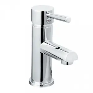 Bristan Mios Basin Mixer Clicker Waste Chrome Tap Bathroom Taps Deck Mount Brass