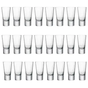 Bormioli Rocco 11cm Height Ypsilon Toughened 70ml Double Shot Glasses Vodka Shooter Drink Set of 24