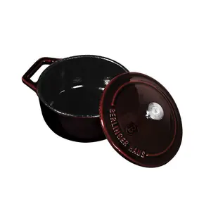 Berlinger Haus 5cm Hight Non Stick Cast Iron Mini Cooking Pan Induction Cook Pot Dish Lid