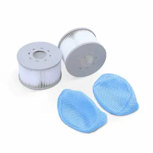 Alice's Garden Pack of two hot tub filters MSpa V2 Diam.108cm    2 replacement filter cartridges + 2 protective nets