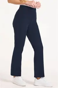 Bonmarche Navy Plain Yoga Pants, Size: 28