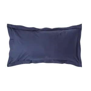 Homescapes Navy Blue Egyptian Cotton Oxford Pillowcase 200 TC, King Size