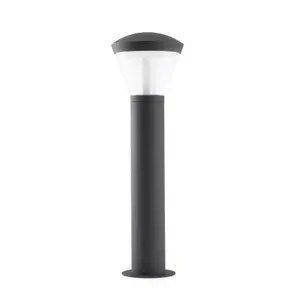 Luminosa Shelby LED Outdoor Bollard Light White, Dark Grey IP65