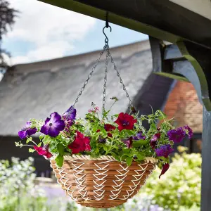 Smart Garden Country braid Natural Round Hanging basket, 35.5cm