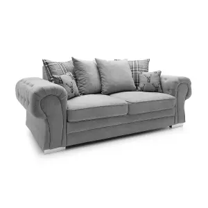 Verona Collection 3 Seater Light Grey