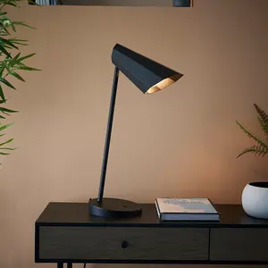 Luminosa Merano Table Lamp Matt Black Paint