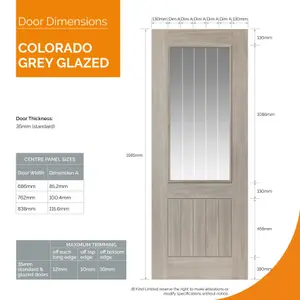 Colorado Grey Glazed Laminate Internal Door