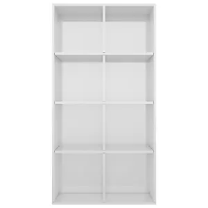 Berkfield Book Cabinet/Sideboard High Gloss White 66x30x130 cm Engineered Wood