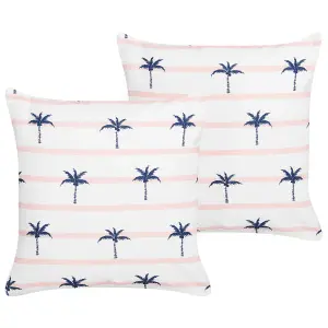 Set of 2 Outdoor Cushions MOLTEDO White