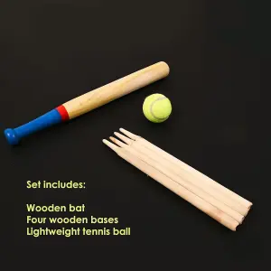 6Pc Rounders Sports Set Kids Outdoor Sports Game Family Garden Fun