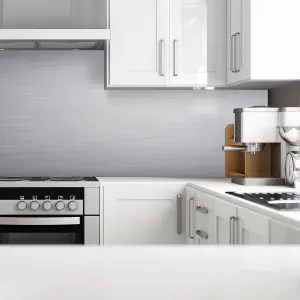 Splashwall Brushed effect Laminate & MDF Splashback, (H)1220mm (W)2440mm (T)10mm