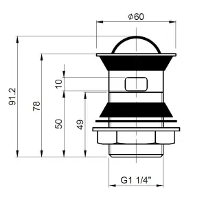 Round Stainless Steel Flip Top Basin Waste - Chrome