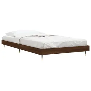 Berkfield Bed Frame Brown Oak 90x190 cm 3FT Single Engineered Wood