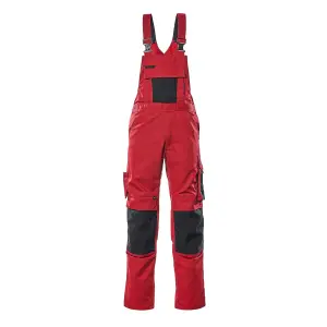 Mascot Unique Augsburg Bib & Brace - Red/Black   (34.5) (Leg Length - Short)