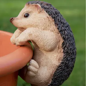 A decorative Hedgehog Pot Hanger Ornament