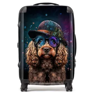 Cockapoo Dog Face Splashart Suitcase - Medium